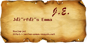 Járfás Emma névjegykártya