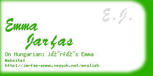 emma jarfas business card